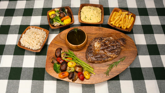 Grilled Rib Eye Steak with Butter Rosemary Sauce