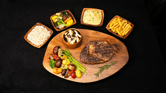 Grilled Rib Eye Steak with Pepper Sauce