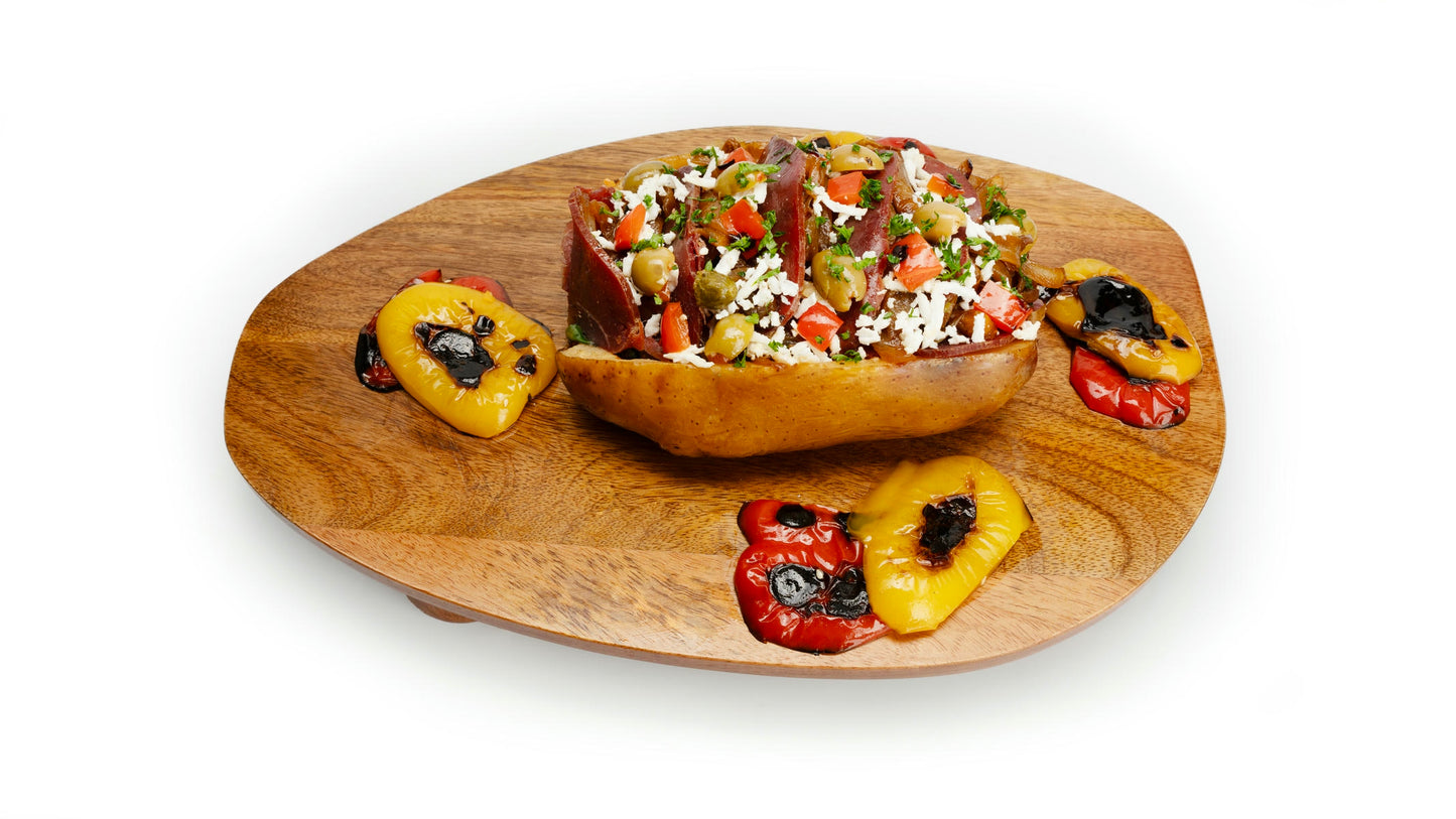 Pommes de terre au four avec pastrami
