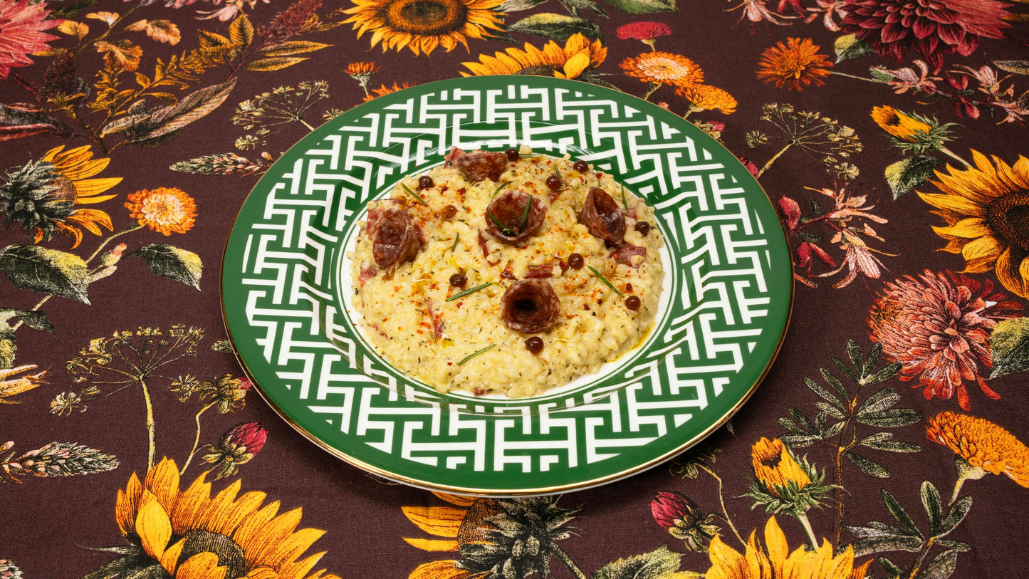 Risotto au pepperoni dans une sauce crémeuse