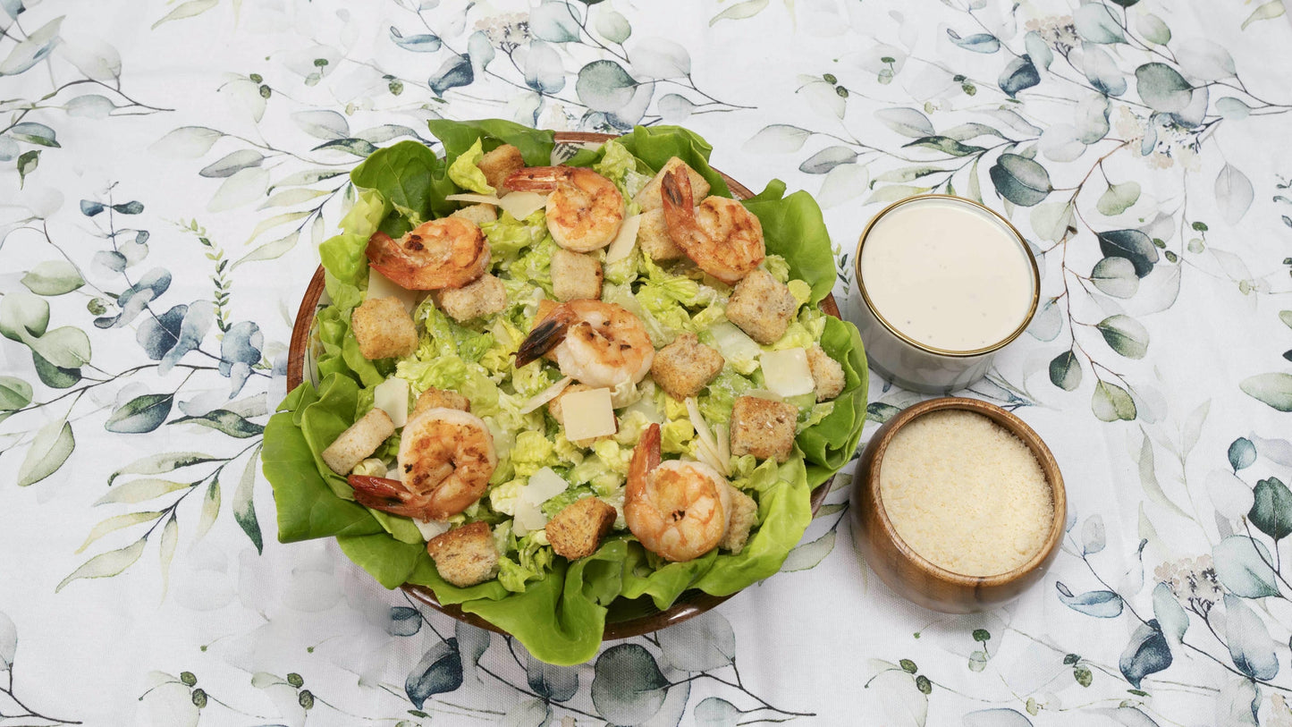 Salade César aux crevettes