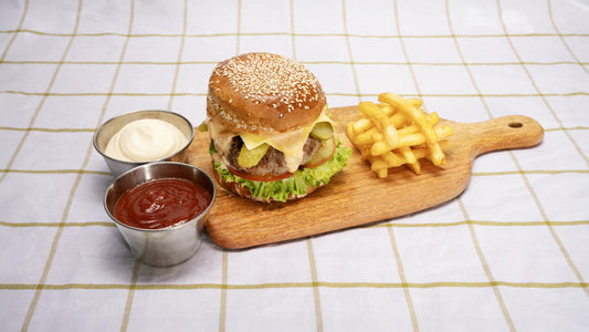 Burger Angus farci au cheddar