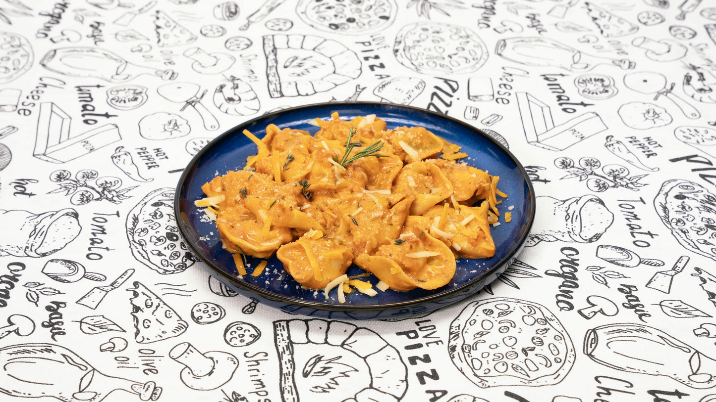 Tortellini à la ricotta et aux tomates en sauce rose